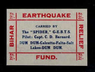 Airmail Label - Earthquake Fund - 1934 - Signed By Stephen Lewis Smith