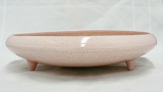Red Wing Pottery 10 " Speckled Pink 3 Legged Bowl 105w