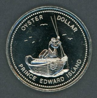 1989 Summerside Prince Edward Island Pei Trade Dollar Token Oyster