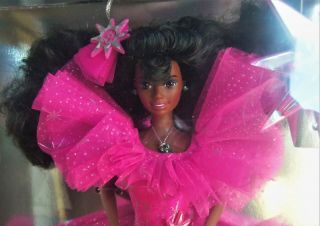 Mattel 1990 Happy Holidays Barbie Doll Mib,  Black / Aa Version
