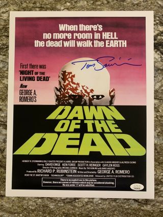 Tom Savini Signed 11x14 Photo Dawn Of The Dead Horror Exact Proof Jsa