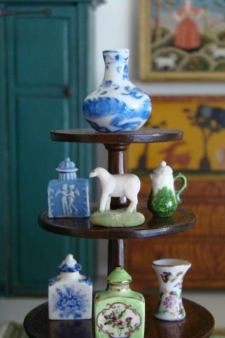 Vintage Artisan Jean Yingling Miniature Bisque Porcelain Sheep Figurine 1980s 3