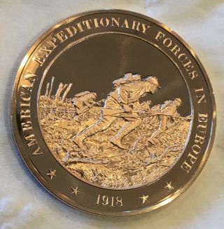 American Expeditionary Forces A.  E.  F In Europe World War I Coin Medal