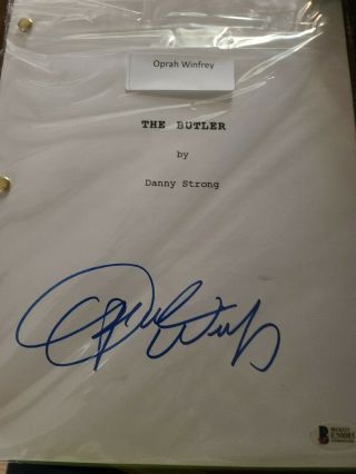 The Butler,  Movie Script Signed By Oprah Winfrey.  Beckett.