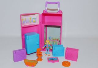 Polly Pocket Magnetic School Locker Set W/mini Doll,  Stampers & Accessories 2003