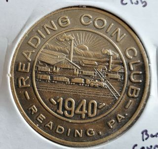 1967 - Reading Coin Club - Daniel Boone - Berks County Pa - Token - 0156