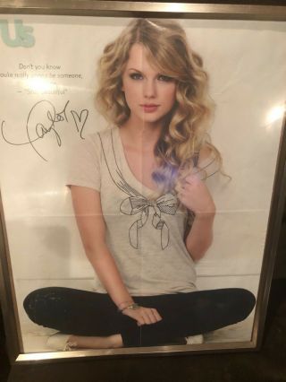Taylor Swift Signed Poster Size Photo Framed 16 X 20