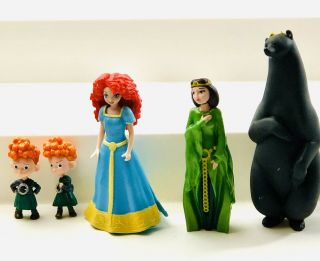 Disney Princess Brave Magiclip Merida Doll W/dress & Queen Elinor/bear 2 Brother