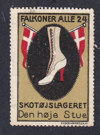 Denmark Poster Stamp Falkoner Shoe Footwear Shop