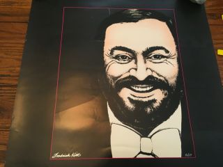 LUCIANO PAVAROTTI AUTOGRAPHED CONCERT POSTER SUN DOME TAMPA 12/6/86 2