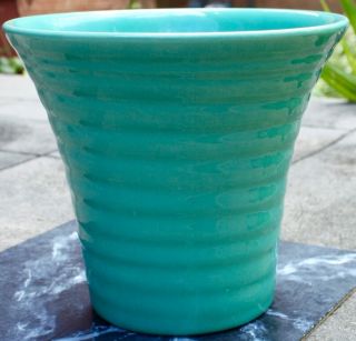 Vintage Ringware Bauer Pottery Co.  Green Flower Pot