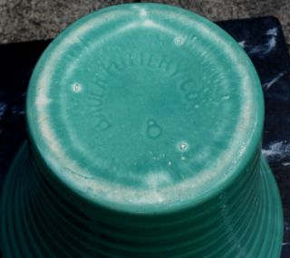 vintage RINGWARE Bauer Pottery Co.  green Flower Pot 2