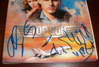 TOM SKERRITT & ANTHONY EDWARDS SIGNED TOP GUN HD DVD COVER ONLY AUTOGRAPH 2
