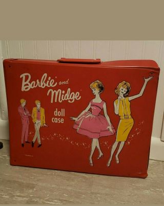 Vintage 1963 Mattel Barbie And Midge Doll Case