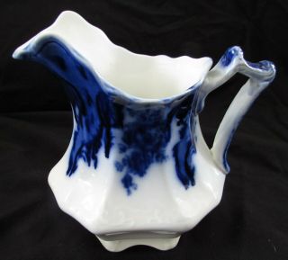 Flow Blue: W.  H.  Grindley " Argyle " Table Creamer Or Small Pitcher Ca.  1898