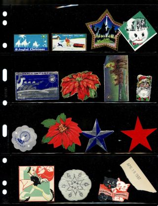 Christmas Cinderellas Seals for Packages 1937 USA & Great Britain Poster Stamps 2