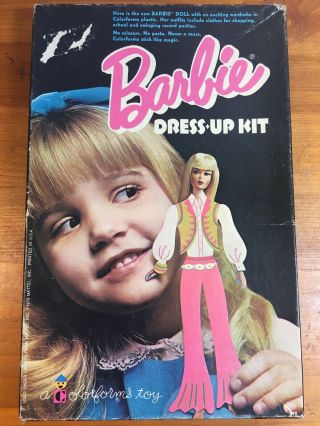 1970 Complete Colorforms 510 Barbie Dress - Up Kit W