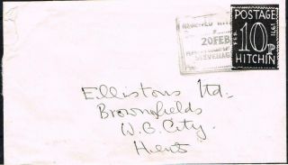 1971 Postal Strike Hitchin Label On Cover