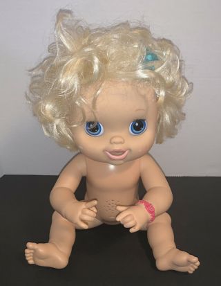 Hasbro 2010 Baby Alive Interactive Baby Doll Blonde Hair,  Blue Eyes (no Clothes)