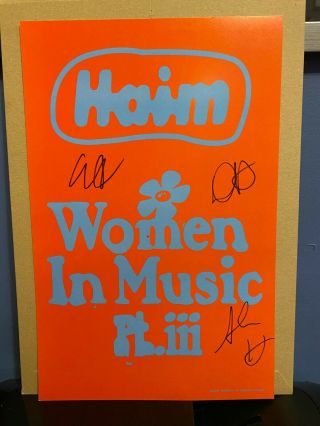 Haim Signed Women In Music Pt Iii Poster W Cd