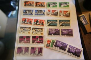 Tide Water Oil Golden Gate Fair Labels - Four Sets Of 10 In Pairs Nh