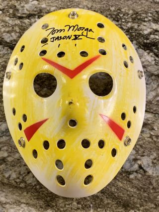 Tom Morga Signed Jason Mask Friday The 13th Part 5 Michael Myers 4 Exact Proof F
