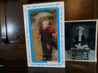 Shirley Temple 12 Inch Sunnybrook Farm Doll W/ Vintage 1940s 8x10 Studio Photo