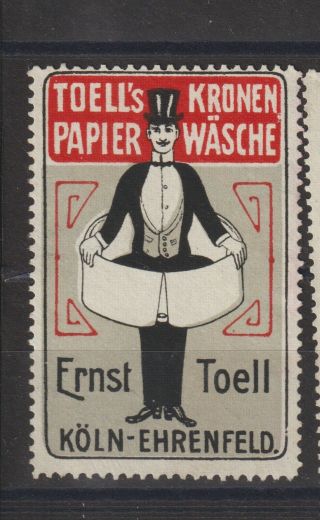 German Poster Stamp Paper Wash