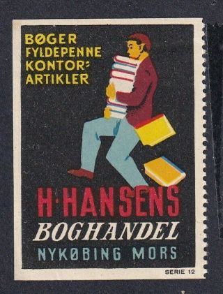 Denmark Poster Stamp NykØbing Mors Book Shop