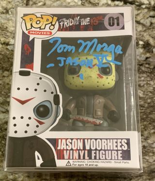 Tom Morga Signed Jason Funko Pop Toy 01 Friday The 13th Part 5 Exact Proof B
