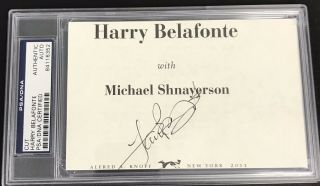 Harry Belafonte Signed Cut Signature Psa/dna Autograph Calypso