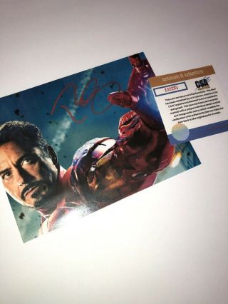 IRON MAN (ROBERT DOWNEY JR) Authentic Hand Signed Autograph 9x7 photo with 3