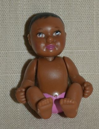 2002 Mattel Barbie Happy Family ? African American Baby Girl - So Cute & Little