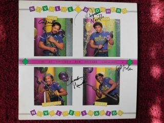 Neville Brothers Signed 1984 Black Top Records Vinyl Lp - " Live At Tipitina 