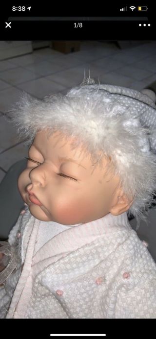 Lifelike Baby Doll 18 In.  - Pink And White Outfit With Lamb Toy