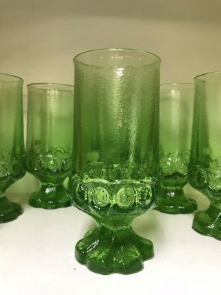 Set Of 4 Tiffin Franciscan Madeira Apple Green/ Clover 6.  5 " Glasses
