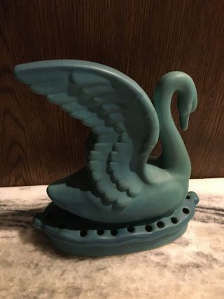 Vintage Van Briggle Art Pottery Swan Frog