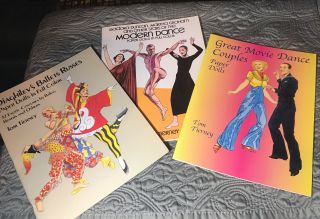 3 Tom Tierney Paper Doll Book Great Movie Dance Couples,  Modern Dance & Ballet