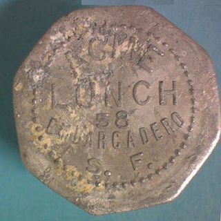 San Francisco California Good For Token - Acme Lunch - Listed K - 15 - 5c In Trade
