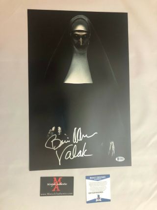 Bonnie Aarons The Nun Auto Signed 11x17 Photo Valak The Conjuring Beckett