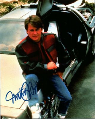 Michael J Fox Autographed Signed 8x10 Photo W/certificate Of Authenticity