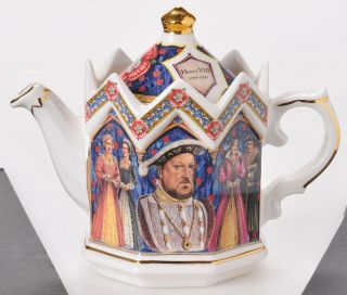 James Sadler Kings & Queens Henry VIII Porcelain Tea Pot Made in England Teapot 2