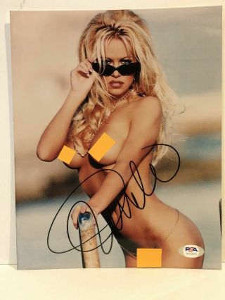 Pamela Anderson Auto Signed 8x10 Sexy Photo Certified Psa/dna