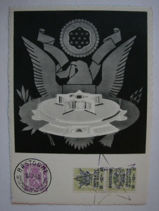 (bu3091) Memorial Bastogne 1950 Belgium Maximum Maxi Card Postcard