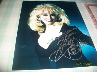 Dolly Parton Country Music Singer Signed 8x10 Photo With 6