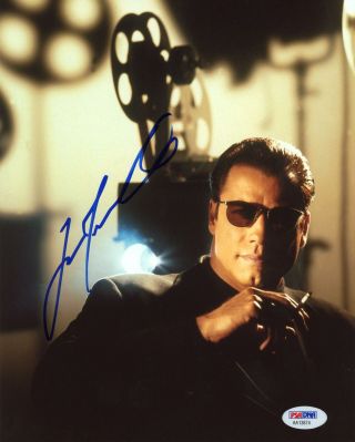 John Travolta " Get Shorty " Autograph Signed 8x10 Photo Psa Psa
