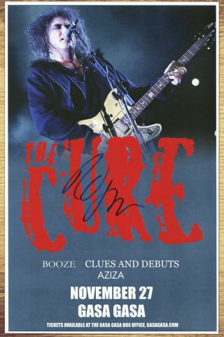 The Cure Robert Smith Autographed Gig Poster