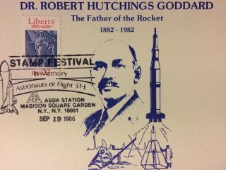 Dr Robert H.  Goddard The Father Of The Rocket Maxi Card & Challenger Memory