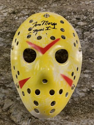Tom Morga Signed Jason Mask Friday The 13th Part 5 Michael Myers 4 Exact Proof E