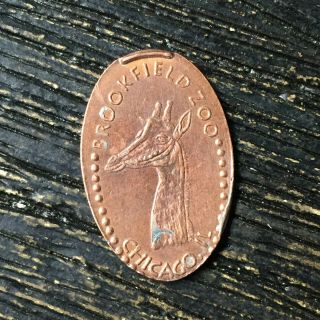 Brookfield Zoo Chicago Giraffe Smashed Pressed Elongated Penny P4550